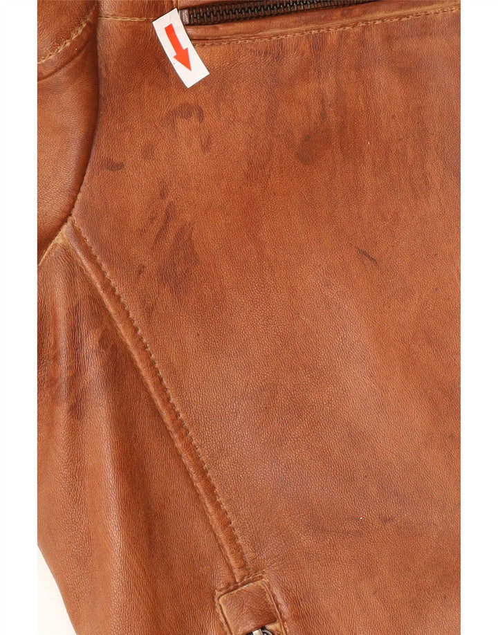 Trapper muška kožna jakna IT 56 3XL smeđa koža