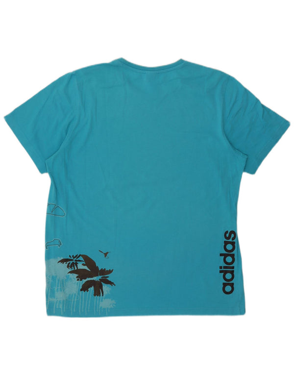 Adidas muška majica s grafičkim motivima XL, plavi pamuk