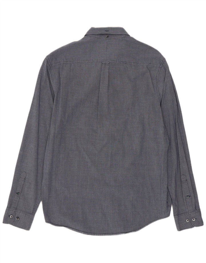 Penguin Heritage muška uska košulja srednje tamnoplave geometrijske svile