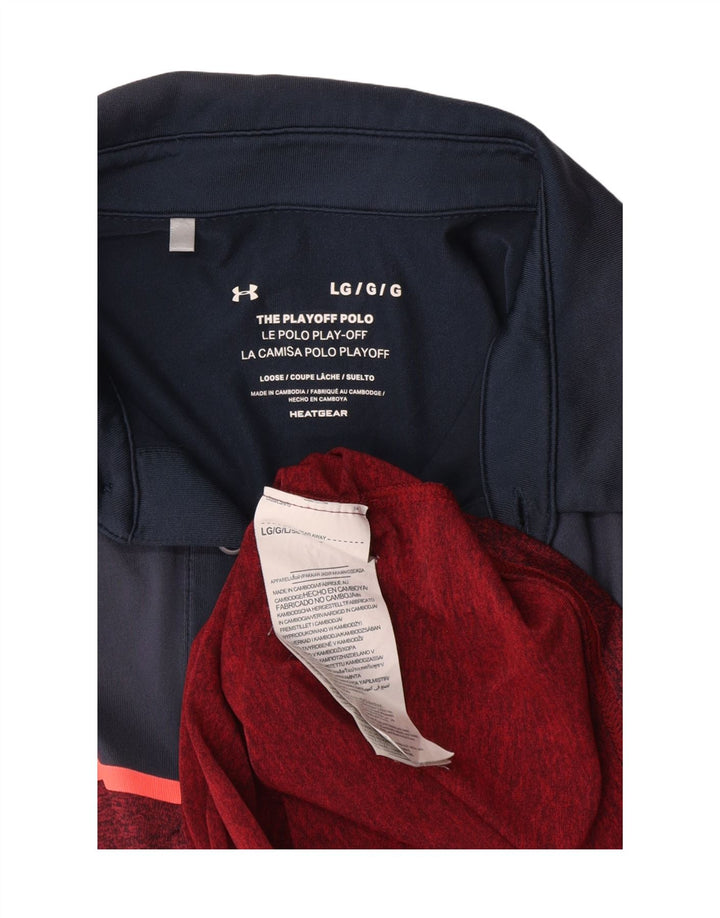 Under Armour muška polo majica od poliestera velike tamnocrvene boje