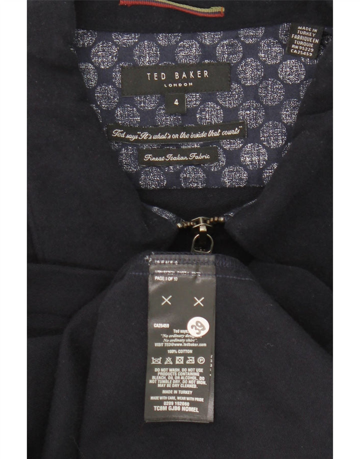 Ted Baker muška bomber jakna veličine 4, veliki tamnoplavi pamuk