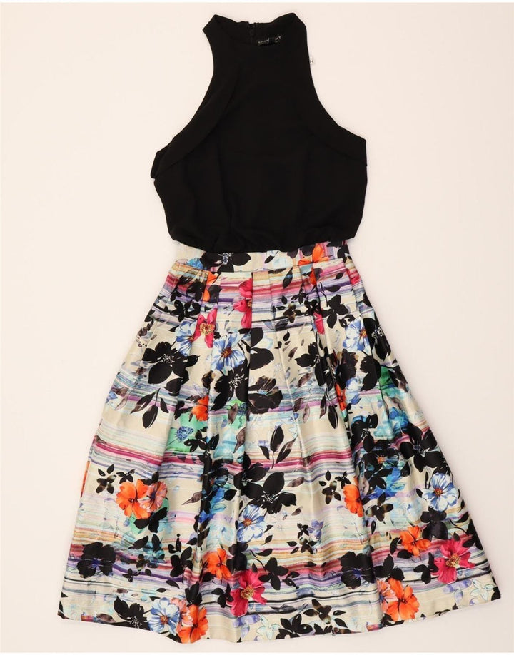 WAREHOUSE Womens Halter Dress UK 6 XS  Multicoloured Floral Polyester