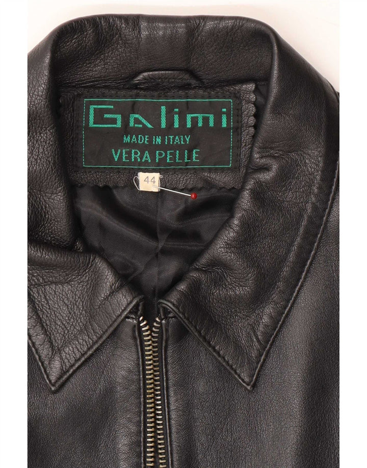 Vintage ženska bomber kožna jakna IT 44 srednje crna