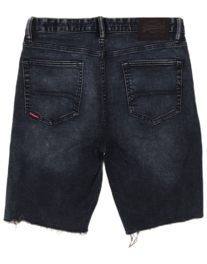 Superdry muške traper kratke hlače W32 srednje tamnoplavi pamuk