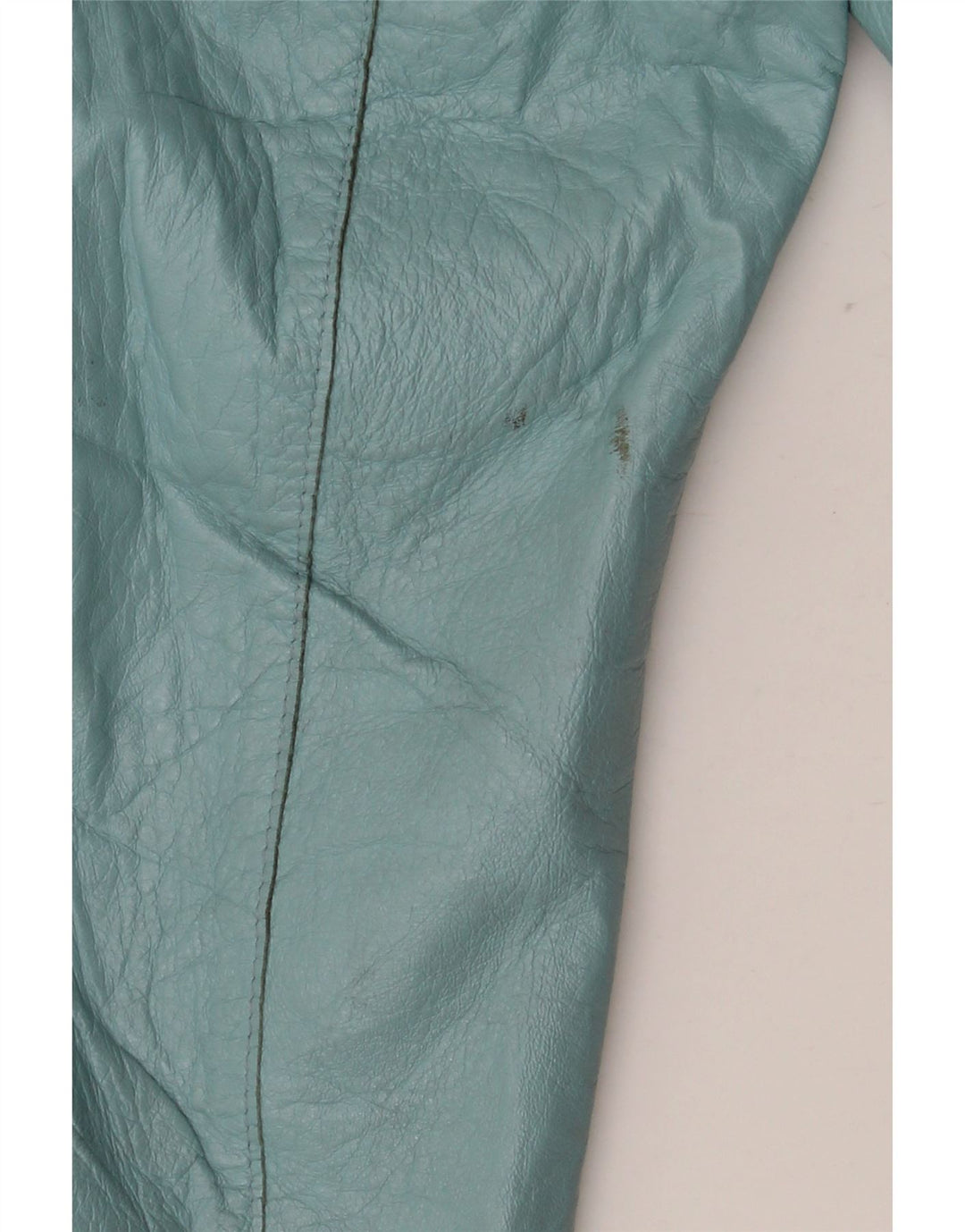 Vintage ženska kožna bolero jakna s 3/4 rukavima IT 42 srednje plava koža
