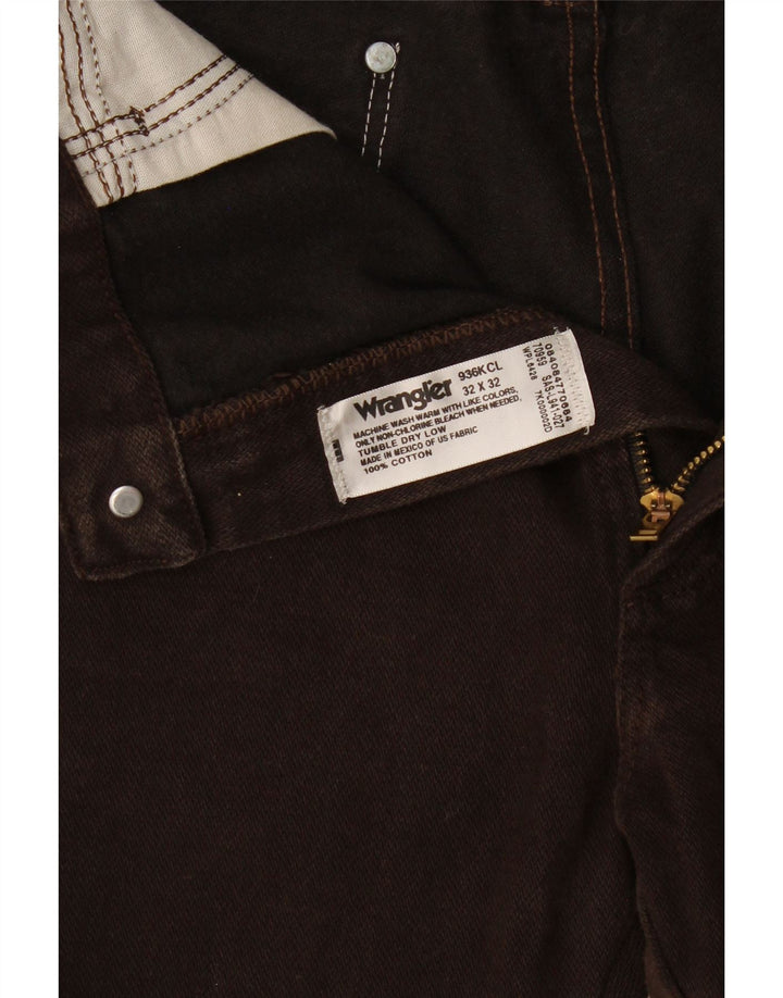 Wrangler muške ravne traperice W32 L28 smeđi pamuk