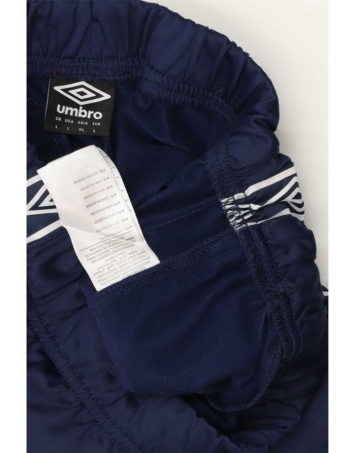 Umbro muške grafičke hlače od trenirke, velike tamnoplave geometrijske poliesterske hlače
