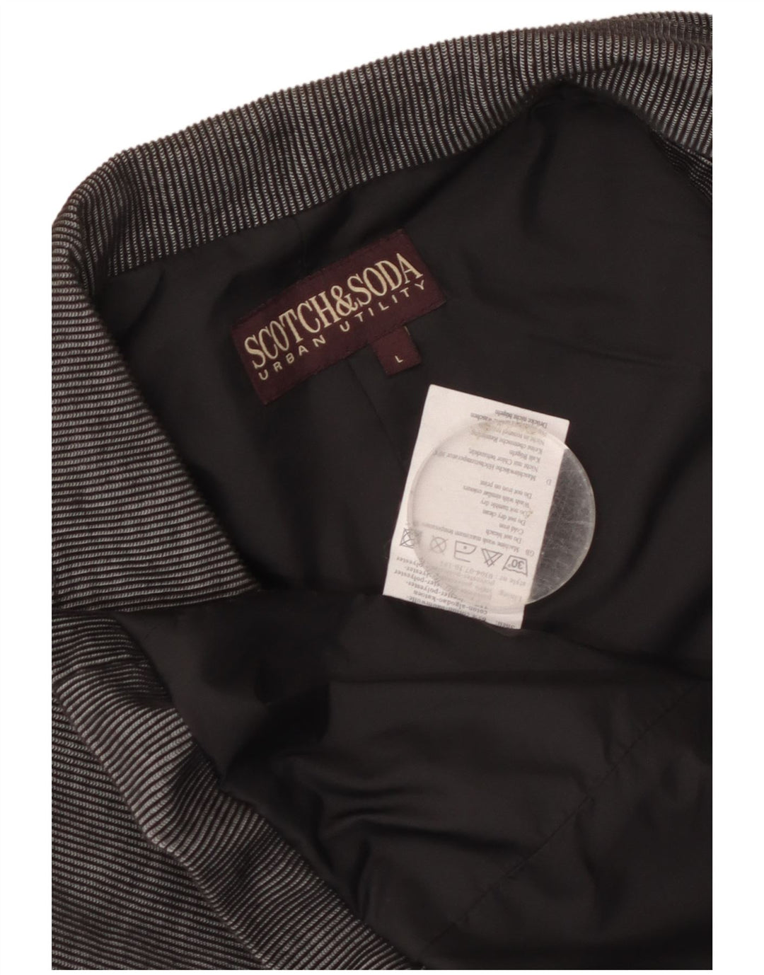 Scotch & Soda Muška jakna sa 3 gumba UK 40 Pamuk s velikim sivim prugama