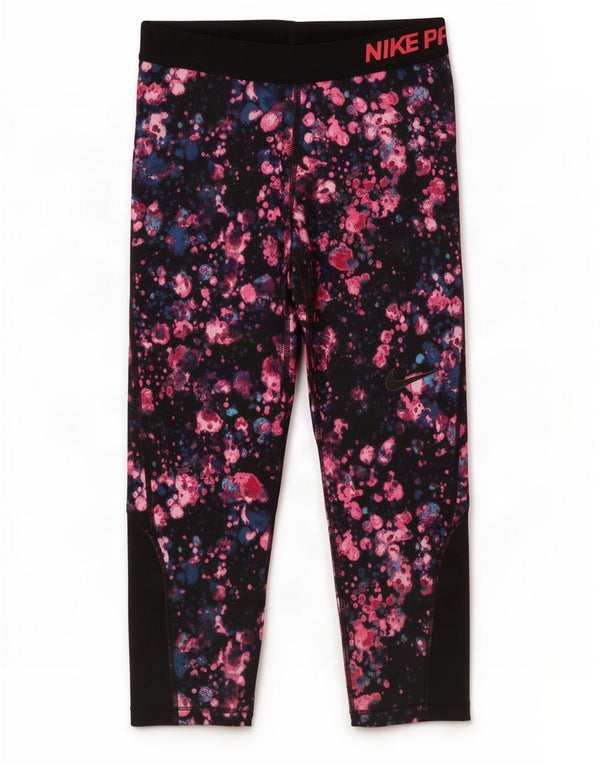 Nike Ženske Dri Fit Graphic Capri Leggings UK 8 Male Red Tie Dye Poliester