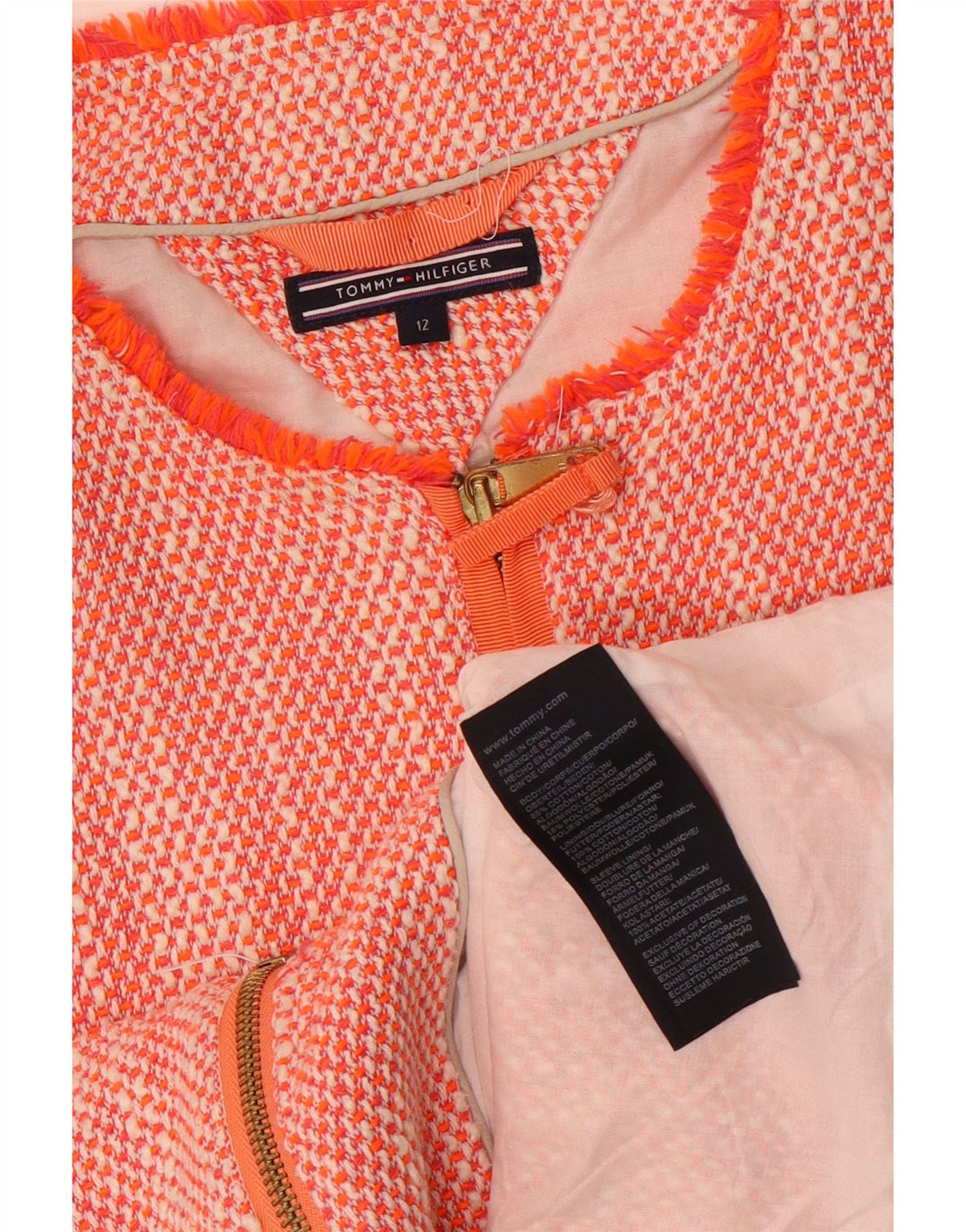 Tommy Hilfiger ženska jakna sa kratkim rukavima US 12 Large Orange Pamuk