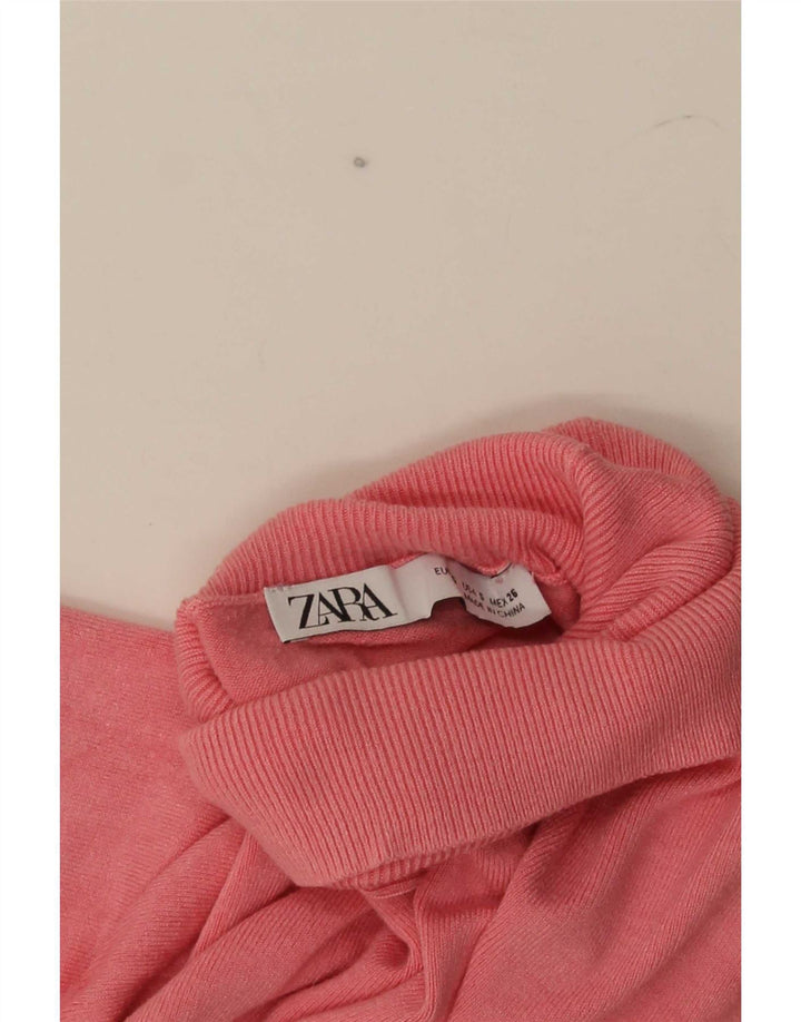 Zara ženski pulover s rol izrezom UK 10 Small Pink