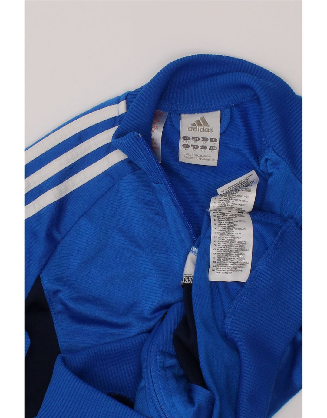 Adidas trenirka za dječake, jakna od 7-8 godina, poliester plave boje