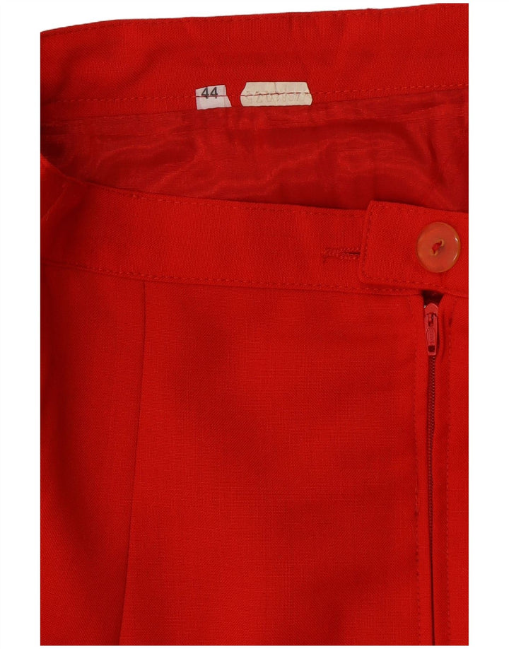 VINTAGE Ženska dvodijelna suknja s 2 gumba IT 44 Srednja W26 Crvena vuna