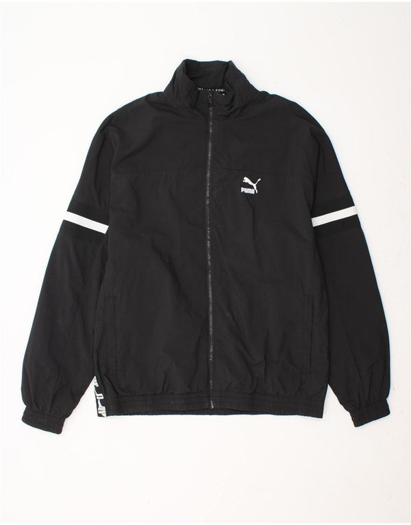 PUMA Muška kišna jakna s grafičkim motivima UK 40, veliki crni poliamid
