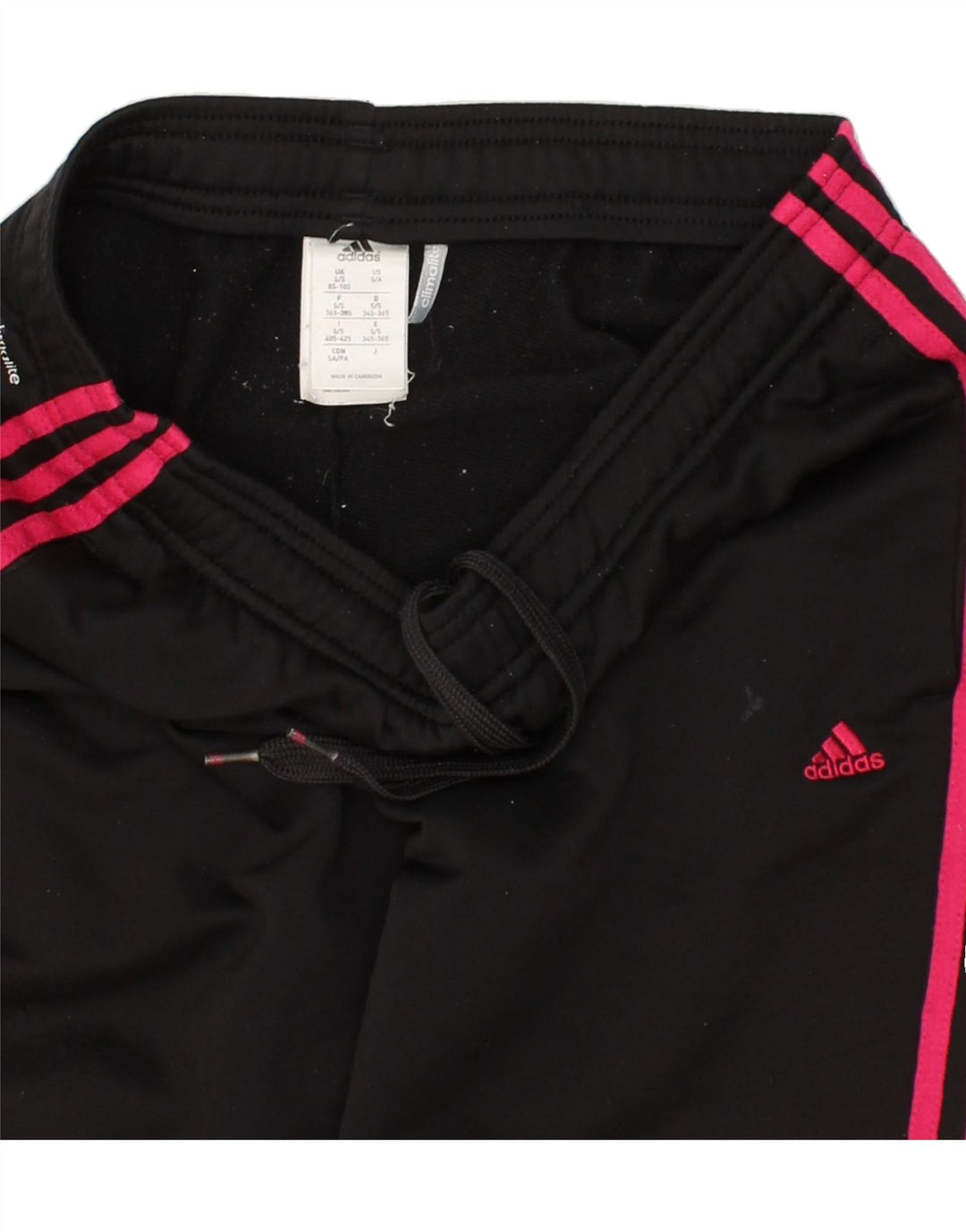 ADIDAS Ženske Climalite Trenirke Hlače UK 8/10 Mali crni poliester