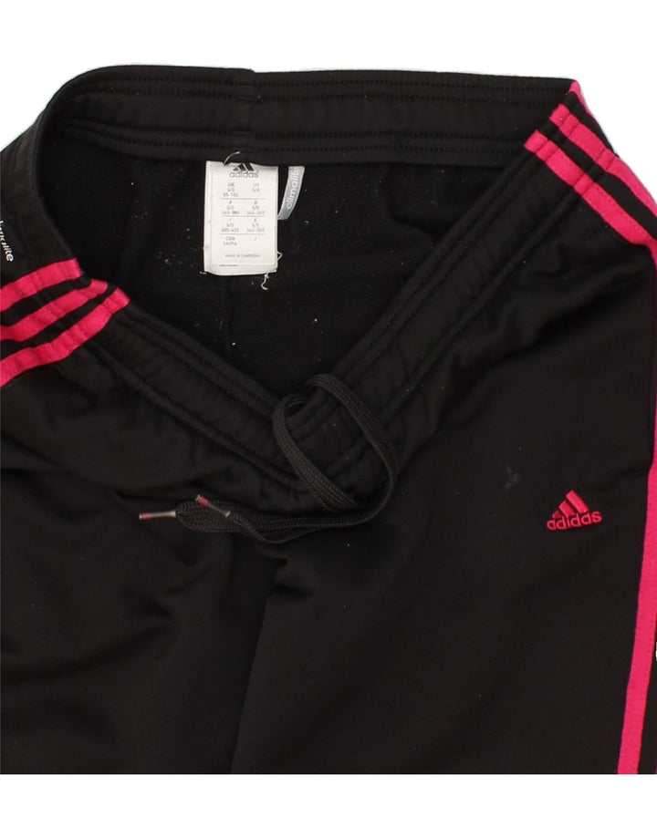 ADIDAS Ženske Climalite Trenirke Hlače UK 8/10 Mali crni poliester