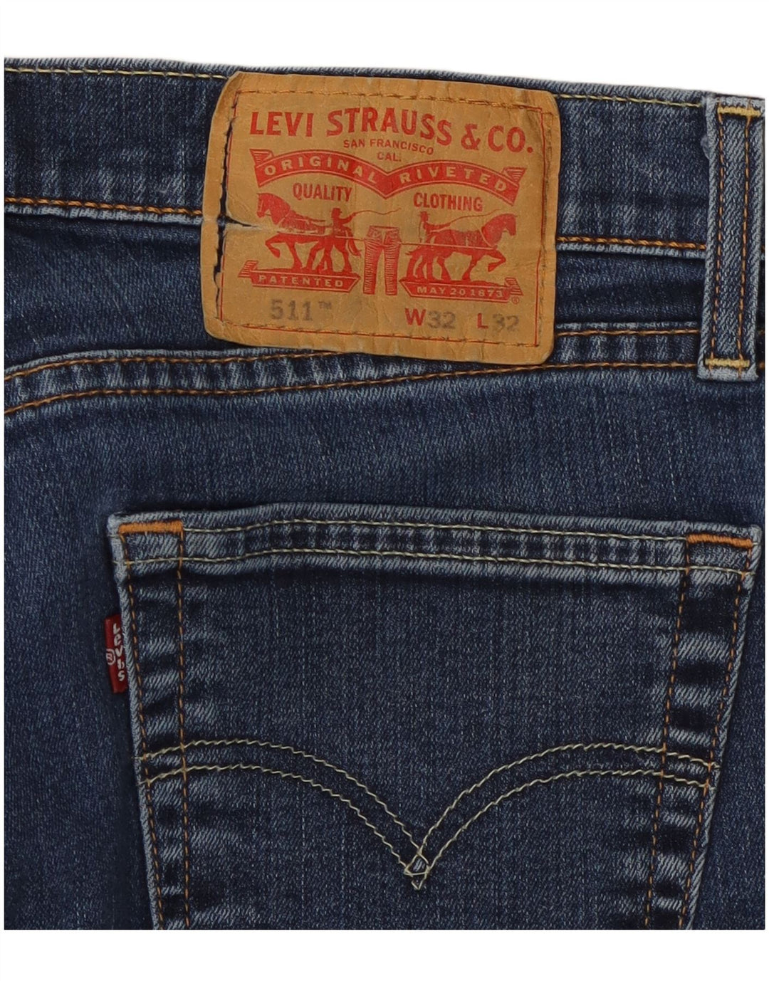 LEVI'S Muške 511 uske traperice W32 L29 Plavi pamuk