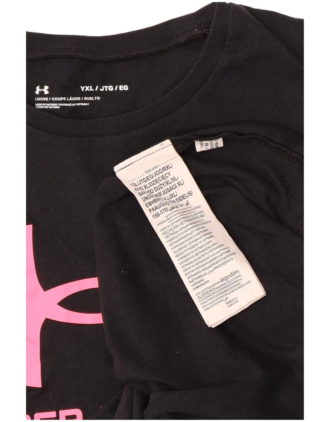 UNDER ARMOUR Majica širokih krojeva za djevojčice 13-14 godina XL crna