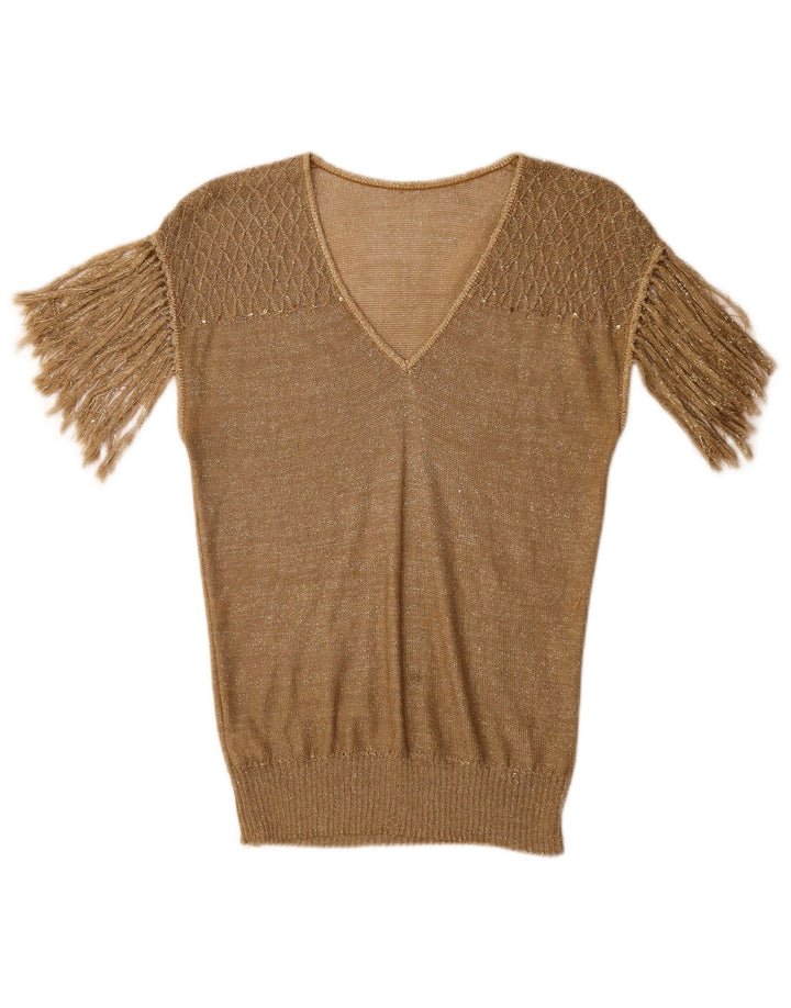 Vintage ženska bluza Top UK 10 Small Gold