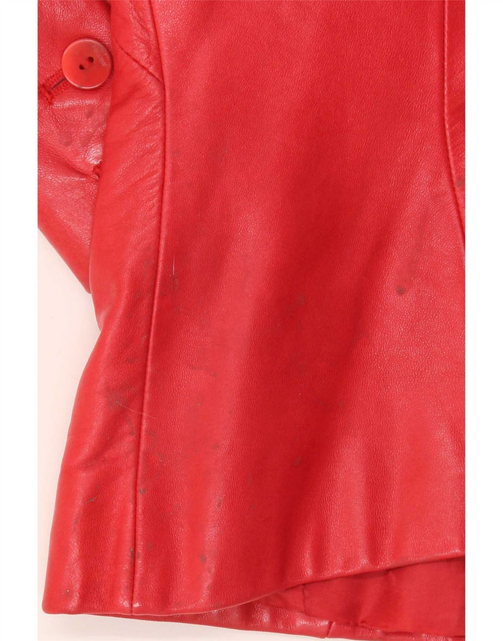 Marc Cain ženska kožna jakna s 4 gumba US Small Red