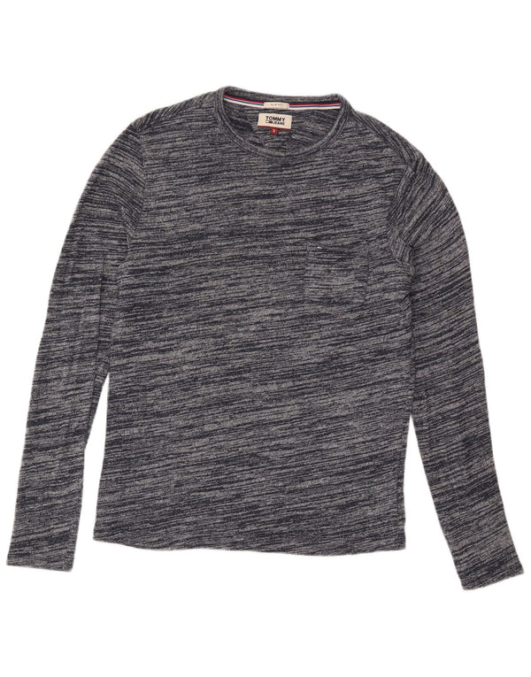 Tommy Hilfiger, muški džemper s okruglim izrezom, mali tamnoplavi pinstrige