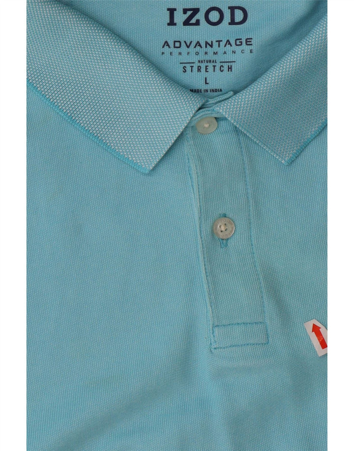 IZOD Mens Polo Shirt Large Blue Cotton Vintage Izod and Second-Hand Izod from Messina Hembry 