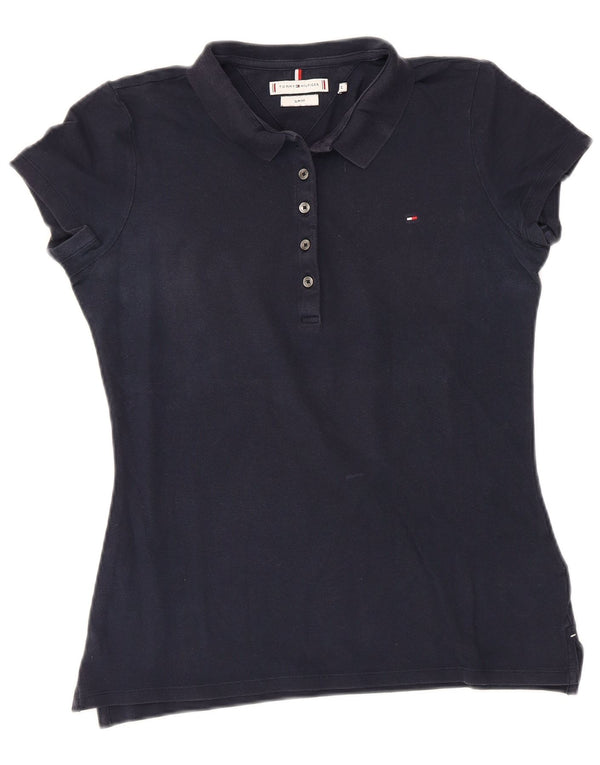 Tommy Hilfiger ženska polo majica uskog kroja UK 12 Srednje tamnoplavi pamuk