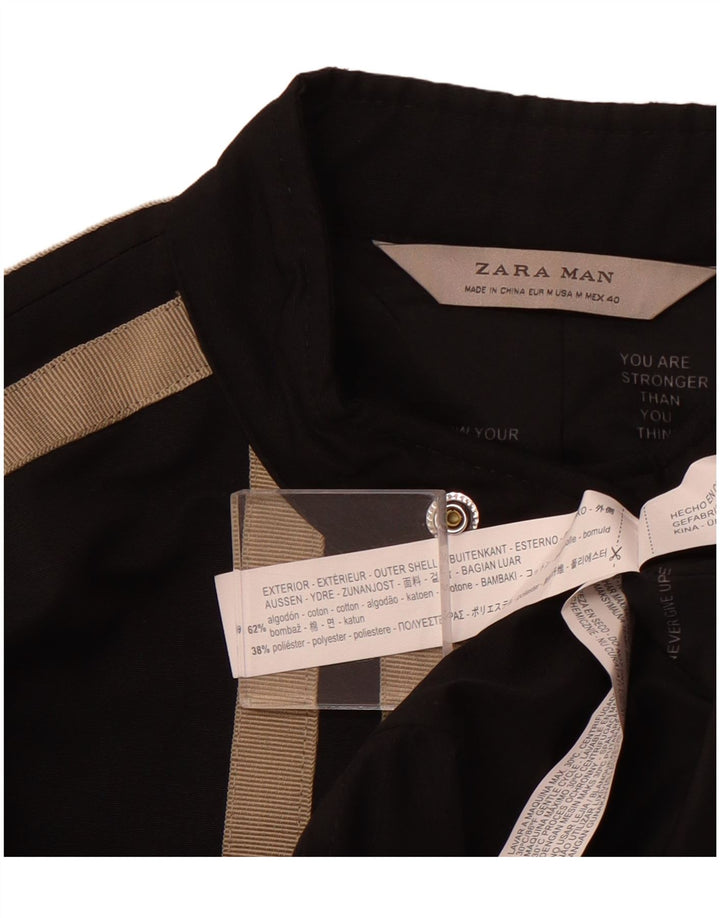 ZARA muška bomber jakna UK 38 pamuk srednje crne pruge