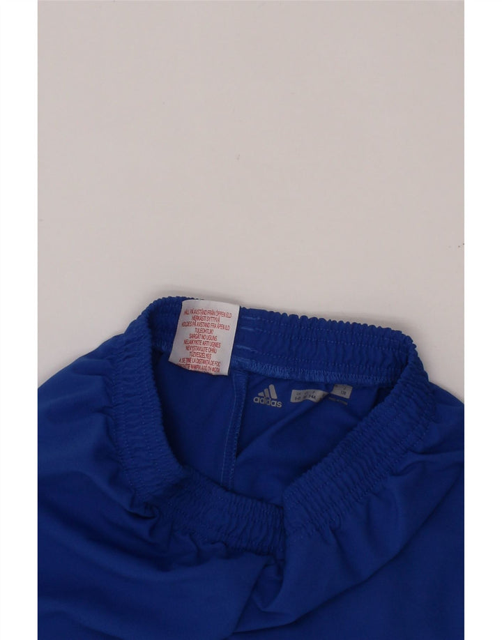 ADIDAS Boys Leinster Rugby Sport Shorts 5-6 Years Blue Poliester
