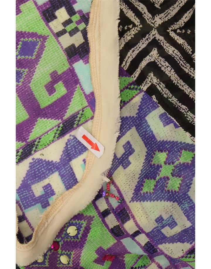 Desigual gornji dio ženske bluze UK 14 srednje raznobojni patchwork poliester