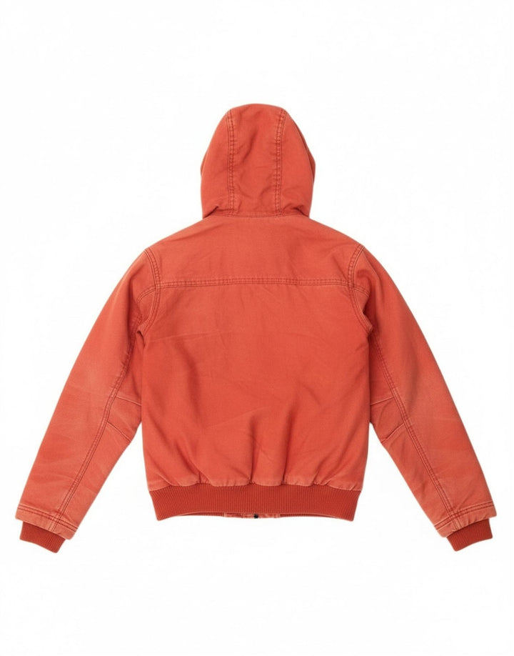 Quiksilver ženska bomber jakna s kapuljačom UK 12 Srednje crveni pamuk