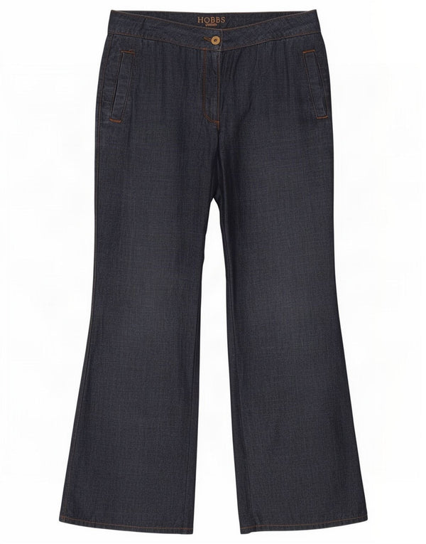 Hobbs Ženske Bootcut Chino hlače UK 10 Small W28 L28 Mornarsko plavi pamuk