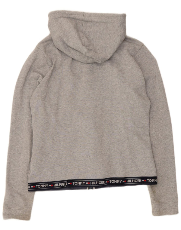 Tommy Hilfiger ženski pulover s kapuljačom s patentnim zatvaračem UK 14 Large Grey Colourblock