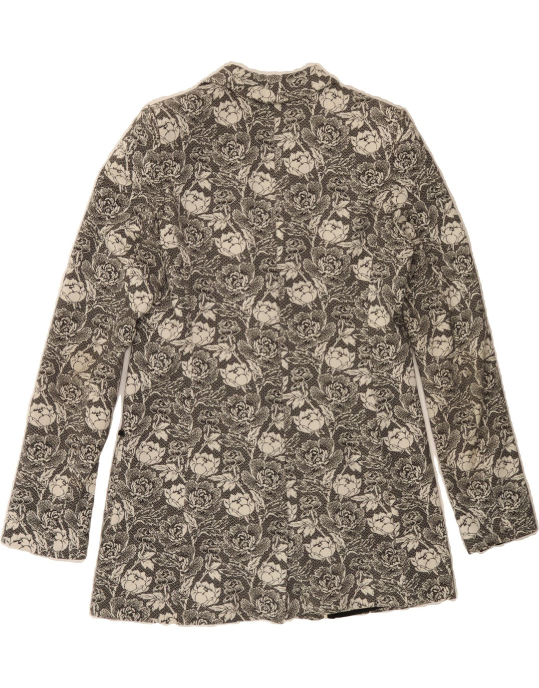 PATRIZIA PEPE Womens 2 Button Blazer Jacket IT 46 Large Grey Floral Vintage Patrizia Pepe and Second-Hand Patrizia Pepe from Messina Hembry 