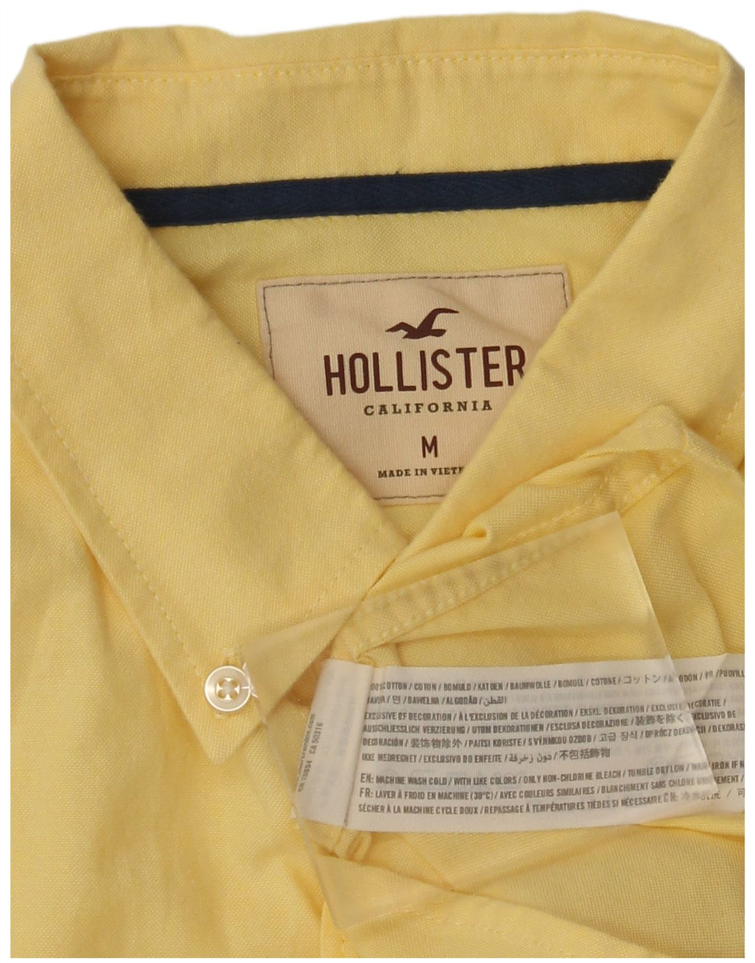 Hollister muška košulja srednje žuti pamuk