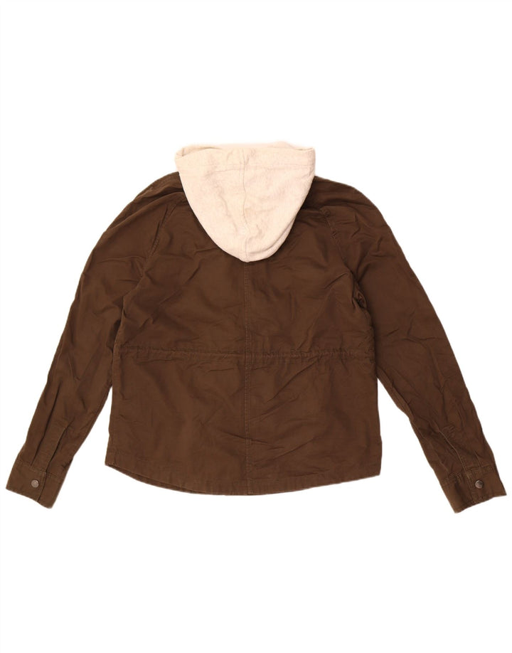 Superdry ženska bomber jakna s kapuljačom UK 14 Srednji kaki pamuk