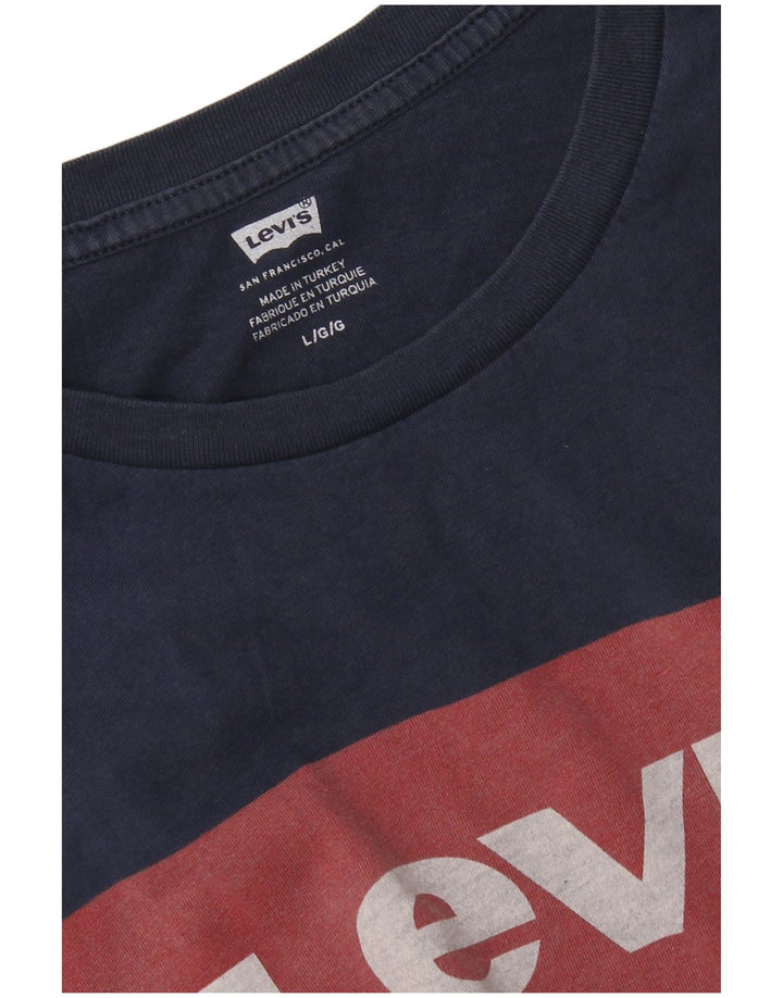 Levi's velika majica kratkih rukava s grafičkim motivima, tamnoplava