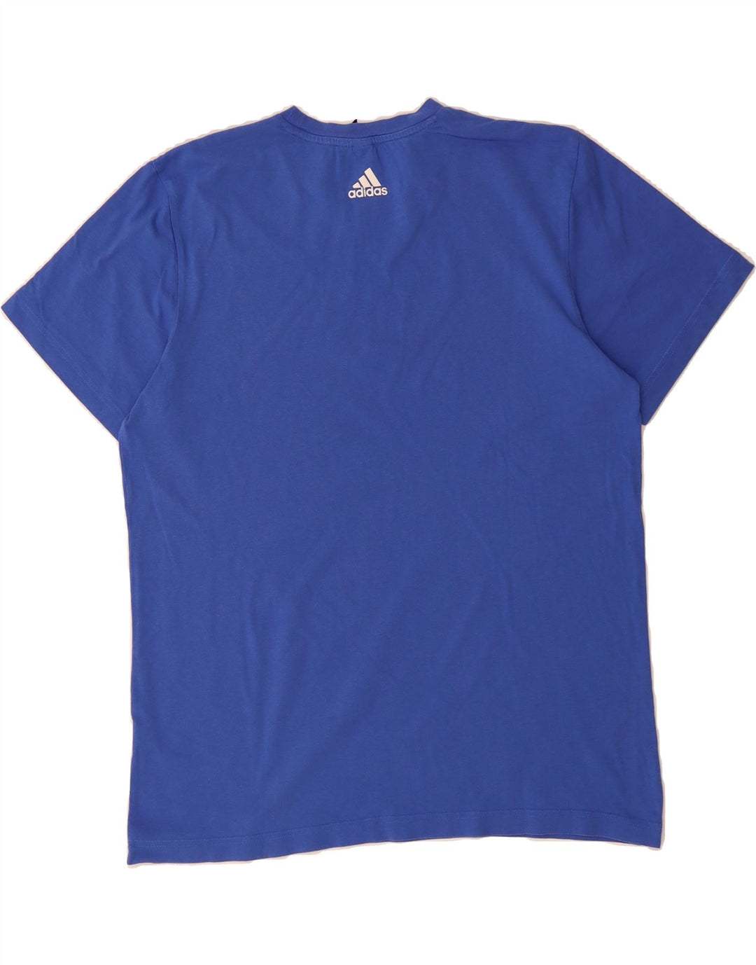 ADIDAS Mens Graphic T-Shirt Top Large Blue Vintage Adidas and Second-Hand Adidas from Messina Hembry 