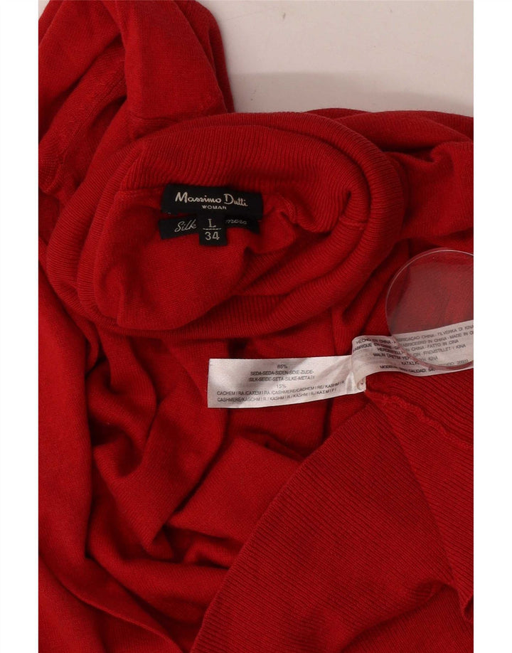 Massimo Dutti ženski pulover s rol izrezom UK 14 Velika crvena svila