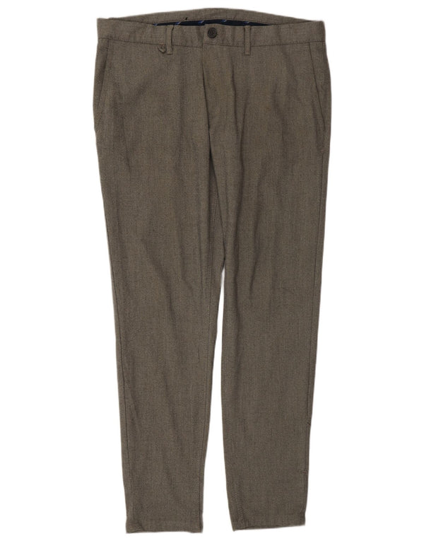 Zara muške uske chino hlače EU 42 velike W32 L29 sivi poliester