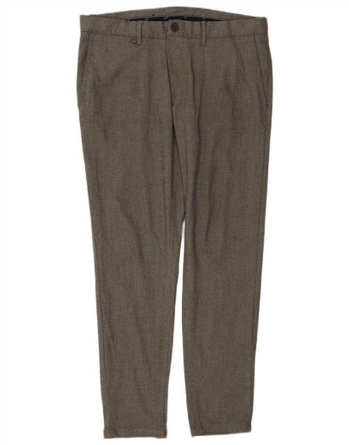 Zara muške uske chino hlače EU 42 velike W32 L29 sivi poliester