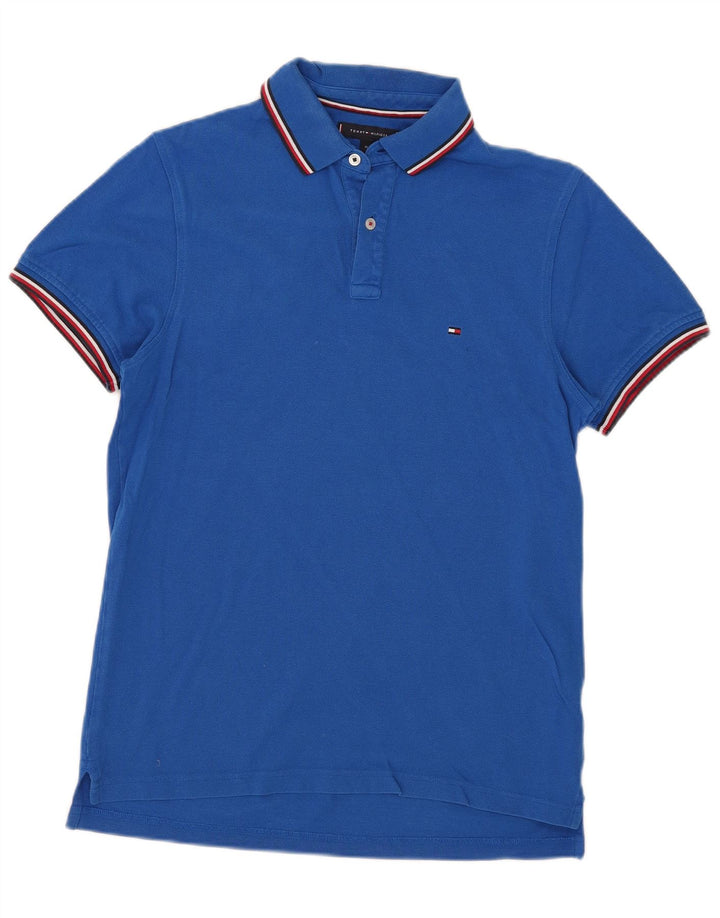 Tommy Hilfiger muška uska polo majica srednje plave pruge