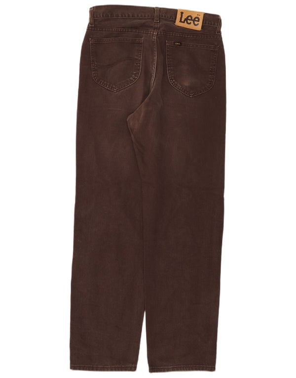 Lee Mens Kansas Straight Jeans W34 L32 Smeđi pamuk
