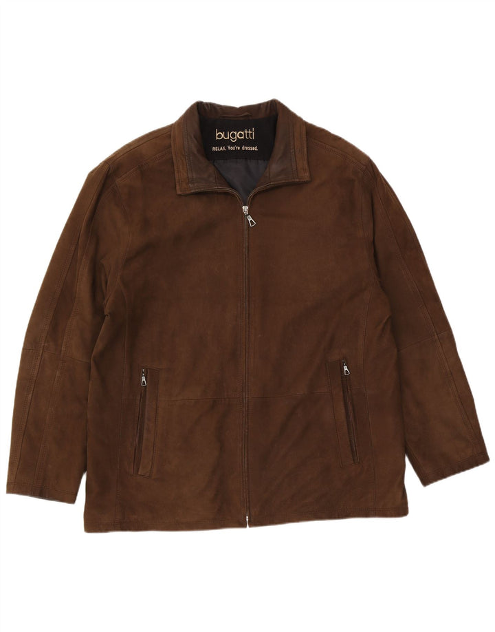 Bugatti muška kožna jakna UK 38 srednje smeđa koža