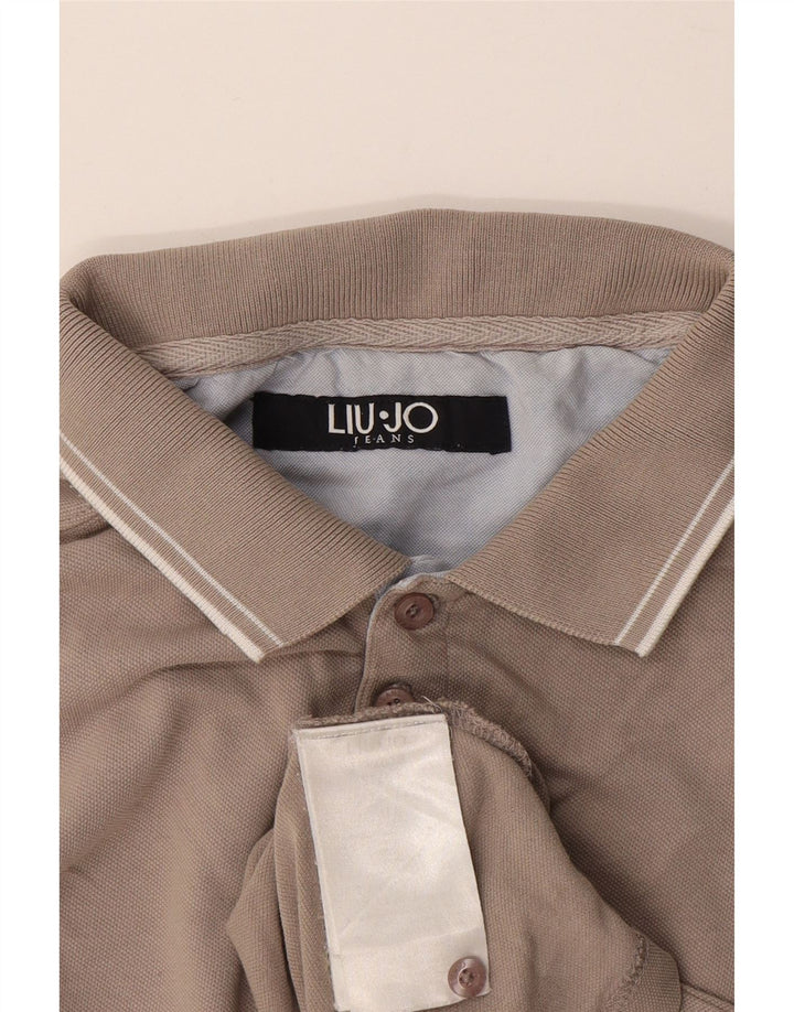 Liu Jo muška polo majica srednje sivi pamuk