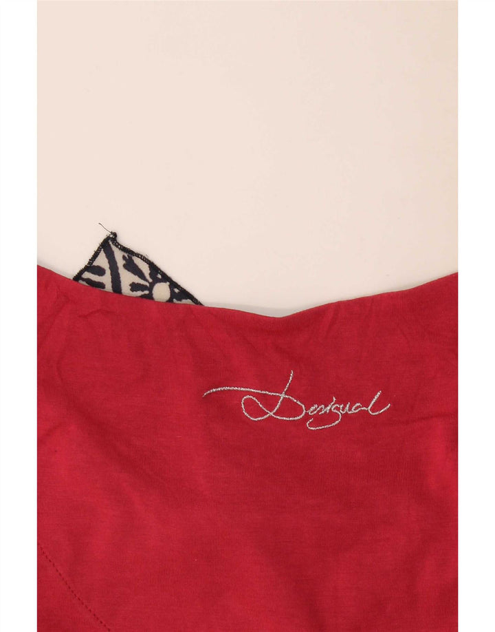 Desigual ženska majica s grafičkim motivima UK 16 Large Red Patchwork
