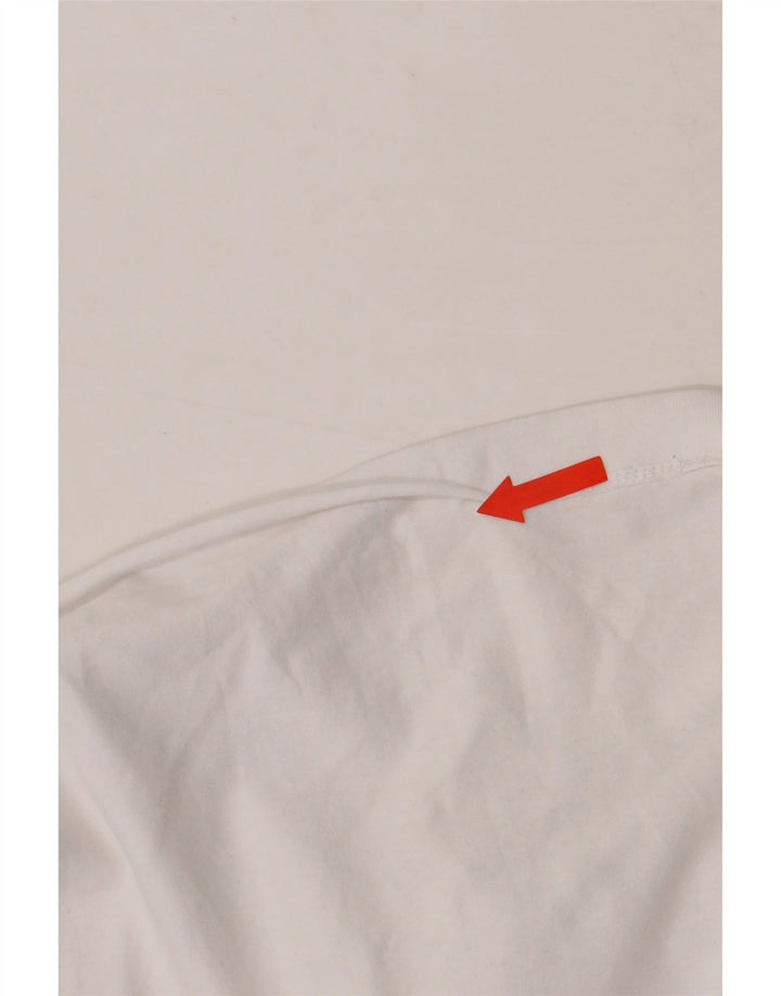 ZARA Womens Slim Fit T-Shirt Top UK 12 Medium White Vintage Zara and Second-Hand Zara from Messina Hembry 