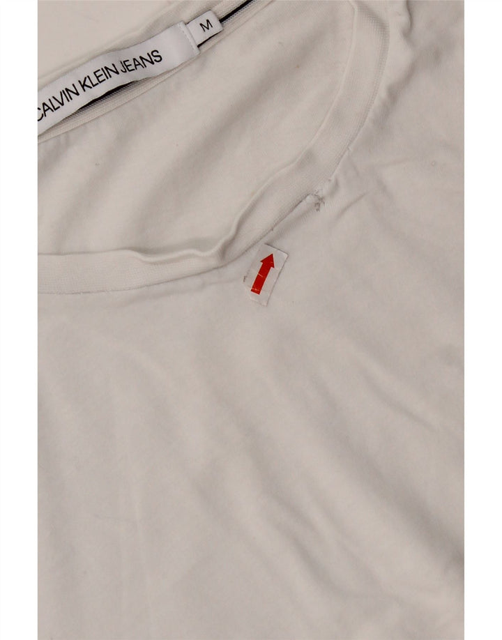 CALVIN KLEIN Ženska majica kratkih rukava UK 14 Srednje bijela