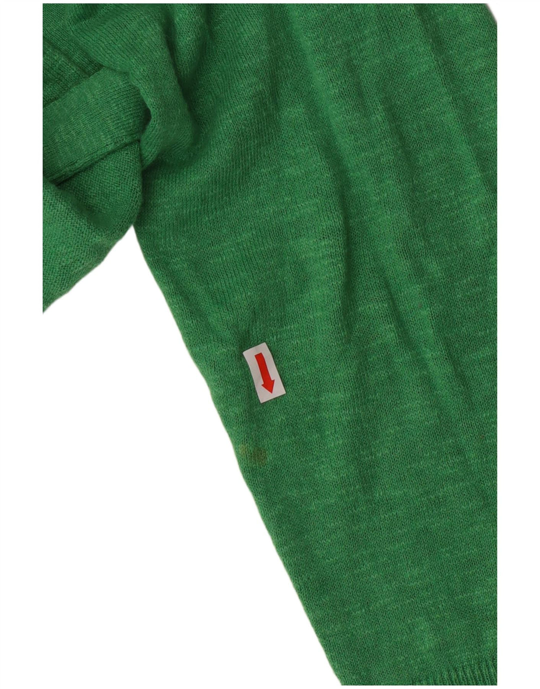 Bijeli ženski dugi otvoreni kardigan pulover UK 16 Veliki zeleni pamuk