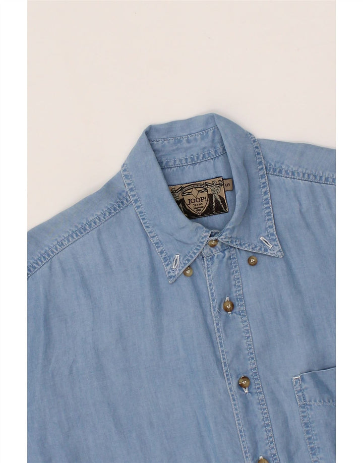 JOOP Mens Short Sleeve Shirt Small Blue Vintage Joop and Second-Hand Joop from Messina Hembry 